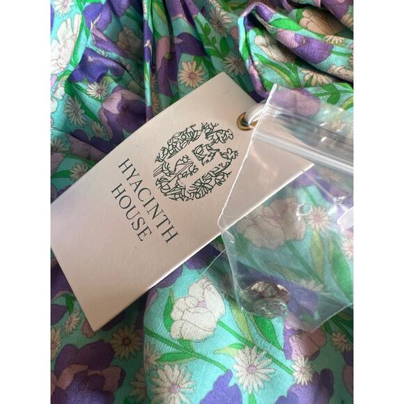 TUCKERNUCK Hyacinth House Multi Floral Bellflower Long Sleeve Maxi Dress NWT XXS - Picture 12 of 12